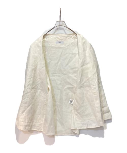 MARKA（マーカ）MARKA (マーカ) リネンノーカラージャケット ベージュ サイズ:1の古着・服飾アイテム