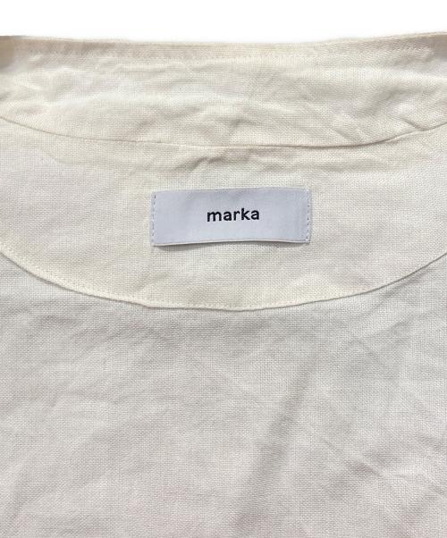 MARKA（マーカ）MARKA (マーカ) リネンノーカラージャケット ベージュ サイズ:1の古着・服飾アイテム