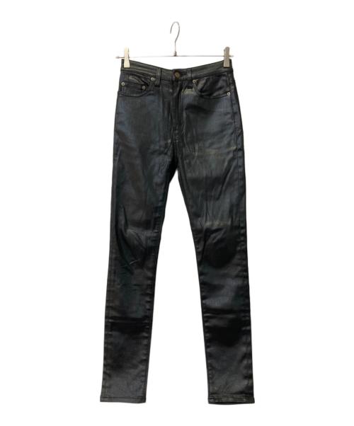 Saint Laurent Paris（サンローランパリ）Saint Laurent Paris (サンローランパリ) コーティング加工ストレッチスキニーパンツ ブラック サイズ:26の古着・服飾アイテム