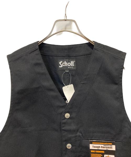 Schott（ショット）Schott (ショット) ワークベスト ブラック サイズ:Ｌ 未使用品の古着・服飾アイテム