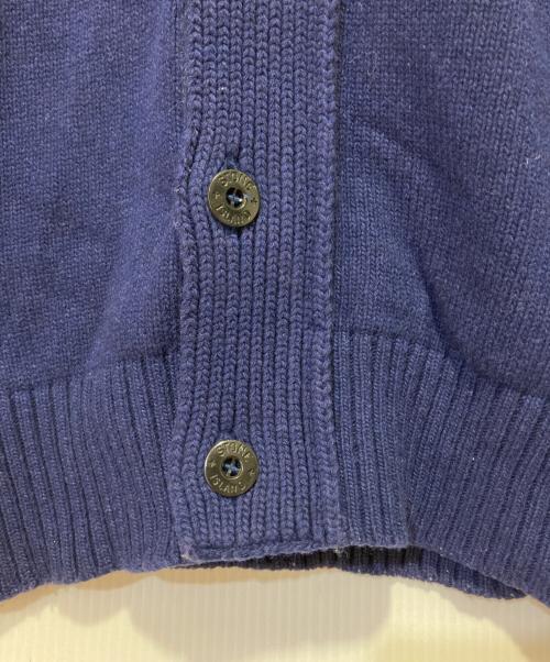 STONE ISLAND（ストーンアイランド）STONE ISLAND (ストーンアイランド) スタンドカラーニットカーディガン ネイビー サイズ:Ｍの古着・服飾アイテム