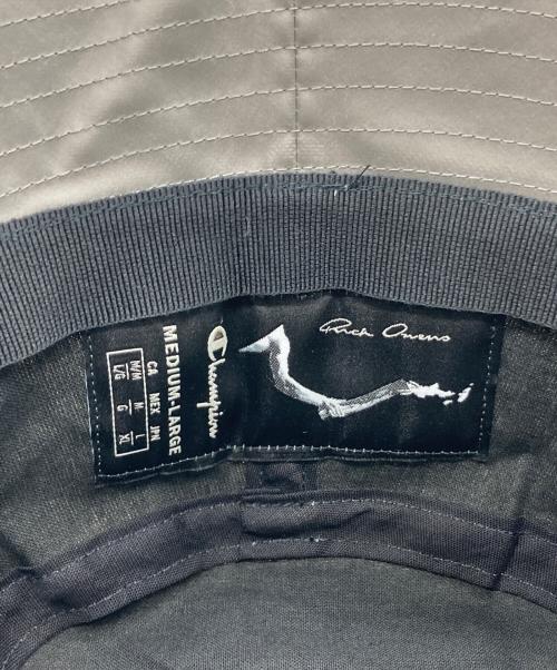 RICK OWENS（リックオウエンス）RICK OWENS (リックオウエンス) Champion (チャンピオン) GILLIGAN HAT グレーの古着・服飾アイテム