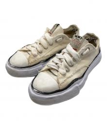 MIHARA YASUHIRO（ミハラヤスヒロ）の古着「PETERSON LOW/ORIGINAL SOLE CANVAS LOWCUT SNEAKER」｜ベージュ
