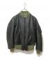 PERFECTO BRAND BY SCHOTT（パーフェクトブランドバイショット）の古着「レザーリバーシブルMA-1ジャケット」｜ブラック×グリーン