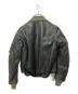 PERFECTO BRAND BY SCHOTT (パーフェクトブランドバイショット) レザーリバーシブルMA-1ジャケット ブラック×グリーン サイズ:XS：27000円