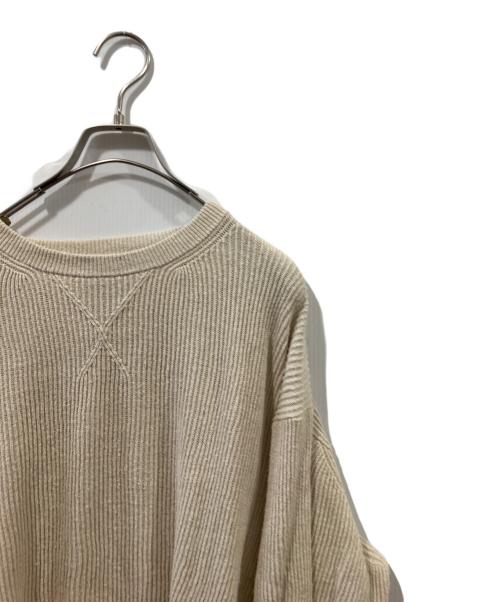BATONER（バトナ―）BATONER (バトナ―) シルクリブクルーネックニット アイボリー サイズ:3の古着・服飾アイテム