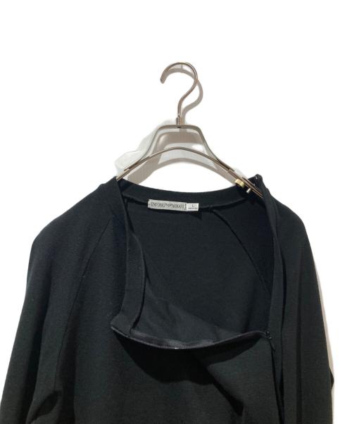 EMPORIO ARMANI（エンポリオアルマーニ）EMPORIO ARMANI (エンポリオアルマーニ) ジップデザインニット ブラック サイズ:Lの古着・服飾アイテム