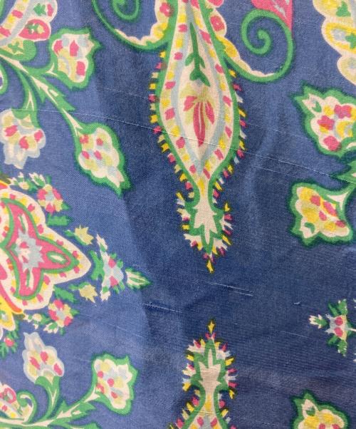 POLO RALPH LAUREN（ポロ・ラルフローレン）POLO RALPH LAUREN (ポロ・ラルフローレン) 90s ペイズリー柄シルクオープンカラーシャツ グリーン×ネイビー サイズ:Ｌの古着・服飾アイテム