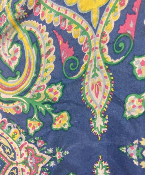 POLO RALPH LAUREN（ポロ・ラルフローレン）POLO RALPH LAUREN (ポロ・ラルフローレン) 90s ペイズリー柄シルクオープンカラーシャツ グリーン×ネイビー サイズ:Ｌの古着・服飾アイテム