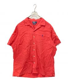 POLO RALPH LAUREN（ポロ・ラルフローレン）の古着「リネンオープンカラーシャツ」｜ピンク