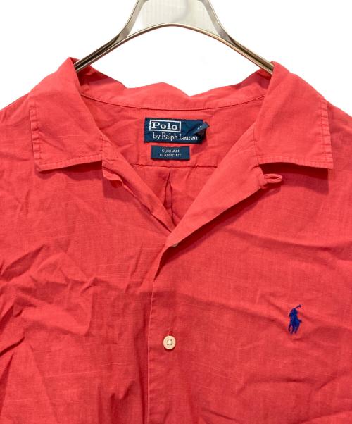 POLO RALPH LAUREN（ポロ・ラルフローレン）POLO RALPH LAUREN (ポロ・ラルフローレン) リネンオープンカラーシャツ ピンク サイズ:XLの古着・服飾アイテム
