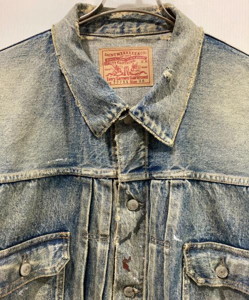 SAINT MICHAEL（セントマイケル）SAINT MICHAEL (セントマイケル) BerBerJin (ベルベルジン) 23AW BJ DENIM JKT DAMAGE インディゴ サイズ:38の古着・服飾アイテム