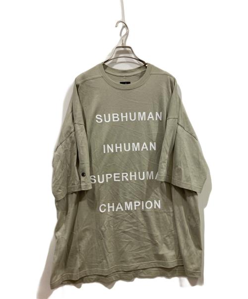 RICK OWENS（リックオウエンス）RICK OWENS (リックオウエンス) Champion (チャンピオン) Tommy T ベージュ サイズ:Ｓの古着・服飾アイテム