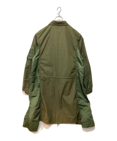 sacai（サカイ）sacai (サカイ) COTTON NYLON OXFORD COAT グリーン サイズ:3の古着・服飾アイテム