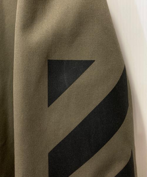 OFFWHITE（オフホワイト）OFFWHITE (オフホワイト) ステンカラーコート グリーン サイズ:Ｌの古着・服飾アイテム