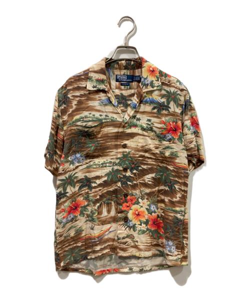 POLO RALPH LAUREN（ポロ・ラルフローレン）POLO RALPH LAUREN (ポロ・ラルフローレン) トロピカルプリントキャンプシャツ ブラウン サイズ:Ｓの古着・服飾アイテム