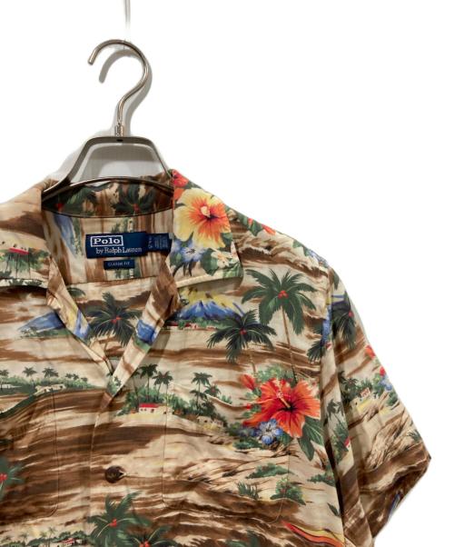 POLO RALPH LAUREN（ポロ・ラルフローレン）POLO RALPH LAUREN (ポロ・ラルフローレン) トロピカルプリントキャンプシャツ ブラウン サイズ:Ｓの古着・服飾アイテム