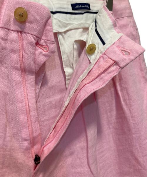POLO RALPH LAUREN（ポロ・ラルフローレン）POLO RALPH LAUREN (ポロ・ラルフローレン) リネンスラックス ピンク サイズ:34の古着・服飾アイテム