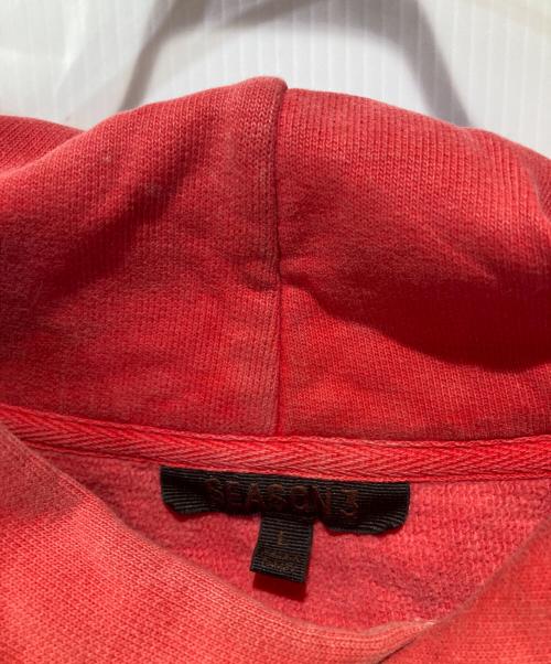 season3（シーズンスリー）season3 (シーズンスリー) プルオーバーパーカー レッド サイズ:Ｌの古着・服飾アイテム