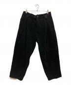 is-nessイズネス）の古着「コーデュロイパンツ」｜ブラック