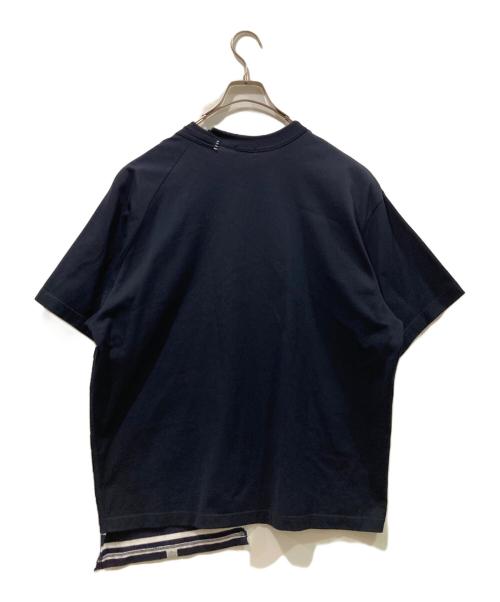 kolor/BEACON（カラービーコン）kolor/BEACON (カラービーコン) ドッキングボーダーTee ネイビー×ホワイト サイズ:2の古着・服飾アイテム