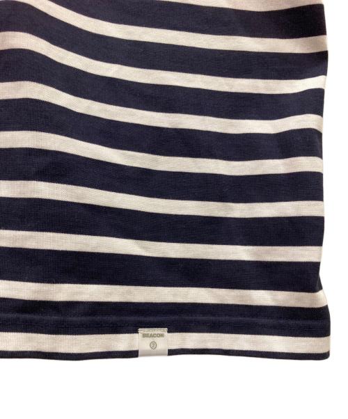 kolor/BEACON（カラービーコン）kolor/BEACON (カラービーコン) ドッキングボーダーTee ネイビー×ホワイト サイズ:2の古着・服飾アイテム