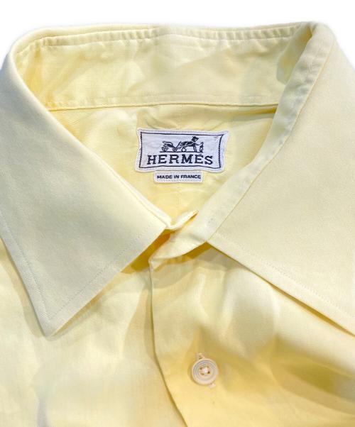 HERMES（エルメス）HERMES (エルメス) コットンオックスフォードシャツ イエロー サイズ:15 3/4の古着・服飾アイテム