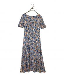 LAUREN RALPH LAUREN（ローレンラルフローレン）の古着「フローラルプリントワンピース」｜ブルー
