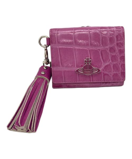 Vivienne Westwood（ヴィヴィアンウエストウッド）Vivienne Westwood (ヴィヴィアンウエストウッド) 3つ折り財布 ピンクの古着・服飾アイテム