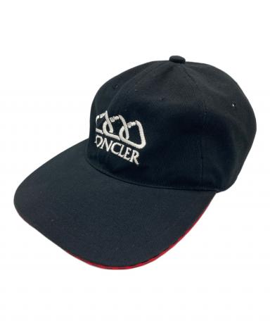 美品 MONCLER ブラック キャップ 中古・古着通販】MONCLER (モンクレール) キャップ ブラック｜ブランド