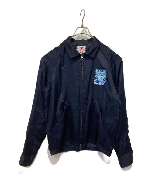 son of the cheese（（サノバチーズ））SON OF THE CHEESE (サノバチーズ) レーヨンジャケット ネイビー サイズ:Sの古着・服飾アイテム