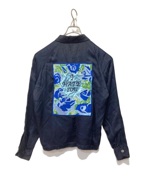 son of the cheese（（サノバチーズ））SON OF THE CHEESE (サノバチーズ) レーヨンジャケット ネイビー サイズ:Sの古着・服飾アイテム