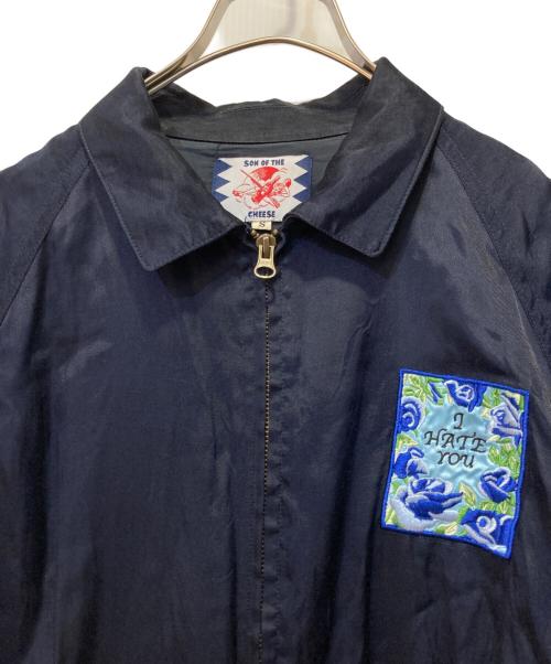 son of the cheese（（サノバチーズ））SON OF THE CHEESE (サノバチーズ) レーヨンジャケット ネイビー サイズ:Sの古着・服飾アイテム