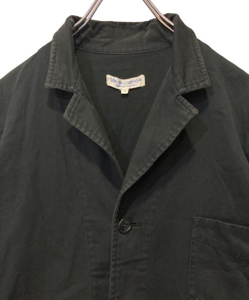 ROBE DE CHAMBRE COMME DES GARCONS（ローブドシャンブル コムデギャルソン）ROBE DE CHAMBRE COMME DES GARCONS (ローブドシャンブル コムデギャルソン) コットン ショップコート ブラック サイズ:Ｍの古着・服飾アイテム