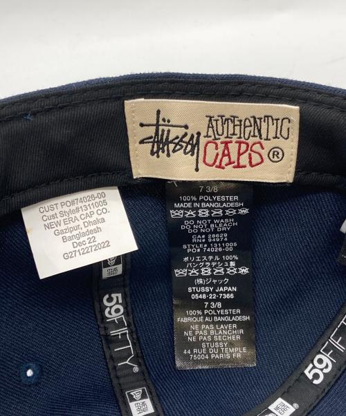 New Era（ニューエラ）New Era (ニューエラ) stussy (ステューシー) Stussy NY NEW ERA CAP ネイビー サイズ:7 3/8の古着・服飾アイテム