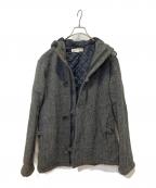 COMME des GARCONS SHIRTコムデギャルソンシャツ）の古着「ヘリンボーンウールフーデッドジャケット」｜グレー
