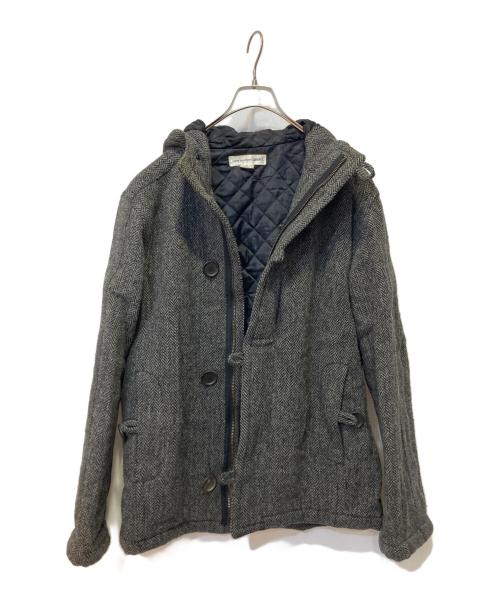 COMME des GARCONS SHIRT（コムデギャルソンシャツ）COMME des GARCONS SHIRT (コムデギャルソンシャツ) ヘリンボーンウールフーデッドジャケット グレー サイズ:Ｍの古着・服飾アイテム