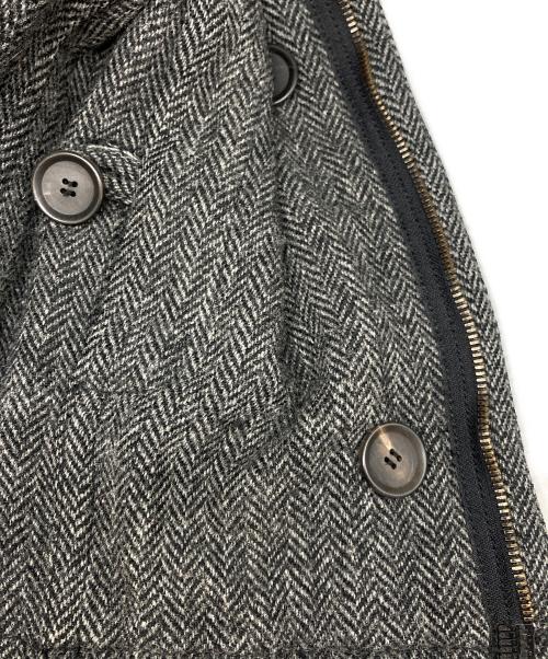 COMME des GARCONS SHIRT（コムデギャルソンシャツ）COMME des GARCONS SHIRT (コムデギャルソンシャツ) ヘリンボーンウールフーデッドジャケット グレー サイズ:Ｍの古着・服飾アイテム