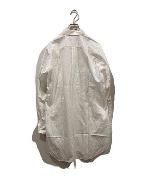 BLACK COMME des GARCONS（ブラックコムデギャルソン）BLACK COMME des GARCONS (ブラックコムデギャルソン) ロングシャツ ホワイト サイズ:Lの古着・服飾アイテム