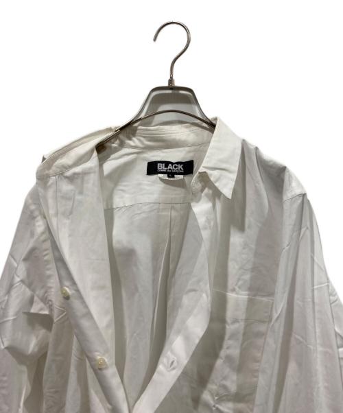 BLACK COMME des GARCONS（ブラックコムデギャルソン）BLACK COMME des GARCONS (ブラックコムデギャルソン) ロングシャツ ホワイト サイズ:Lの古着・服飾アイテム
