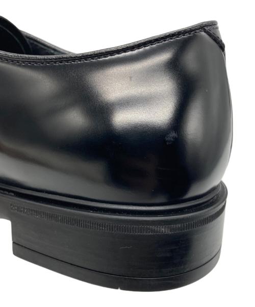 PRADA（プラダ）PRADA (プラダ) ブラッシュドレザー レースアップ シューズ ブラック サイズ:7 1/2の古着・服飾アイテム