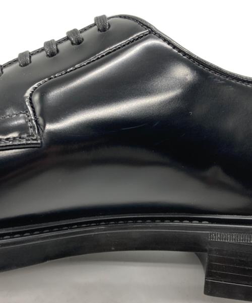 PRADA（プラダ）PRADA (プラダ) ブラッシュドレザー レースアップ シューズ ブラック サイズ:7 1/2の古着・服飾アイテム