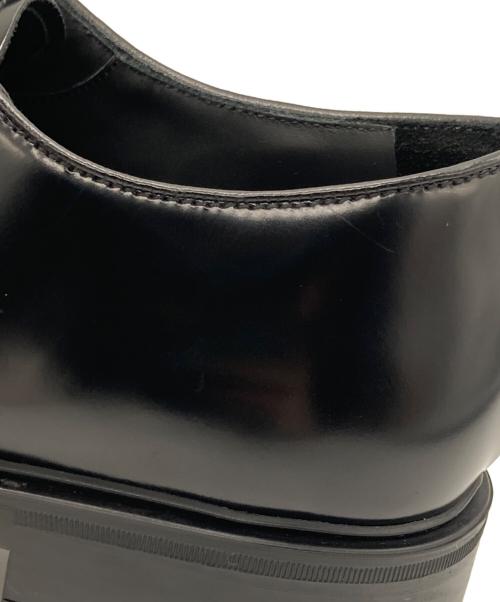 PRADA（プラダ）PRADA (プラダ) ブラッシュドレザー レースアップ シューズ ブラック サイズ:7 1/2の古着・服飾アイテム