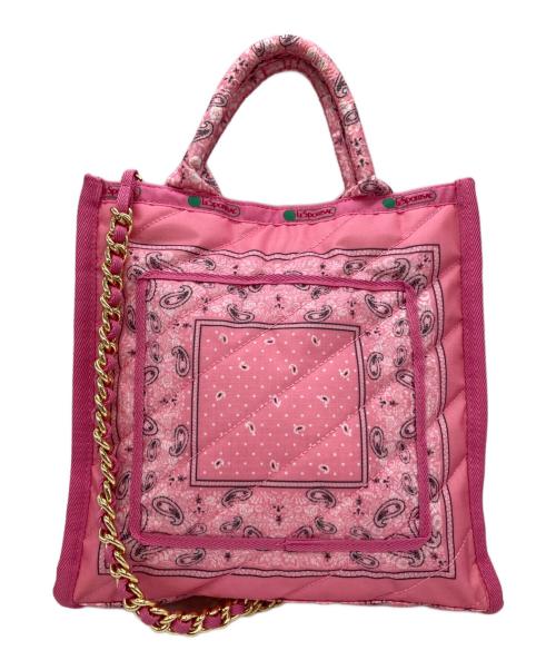LeSportsac（レスポートサック）LeSportsac (レスポートサック) バンダナハンドバッグ ピンクの古着・服飾アイテム