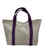 Herve Chapelierエルベシャプリエ）の古着「トートバッグ」｜グレー×パープル