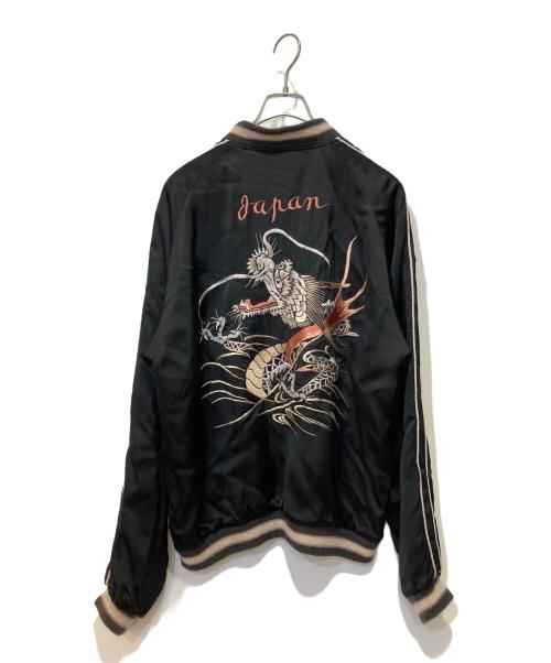 TAILOR TOYO（テーラー東洋）TAILOR TOYO (テーラー東洋) 1950s Style Acetate Souvenir Jacket グリーン×ブラック サイズ:特々大の古着・服飾アイテム