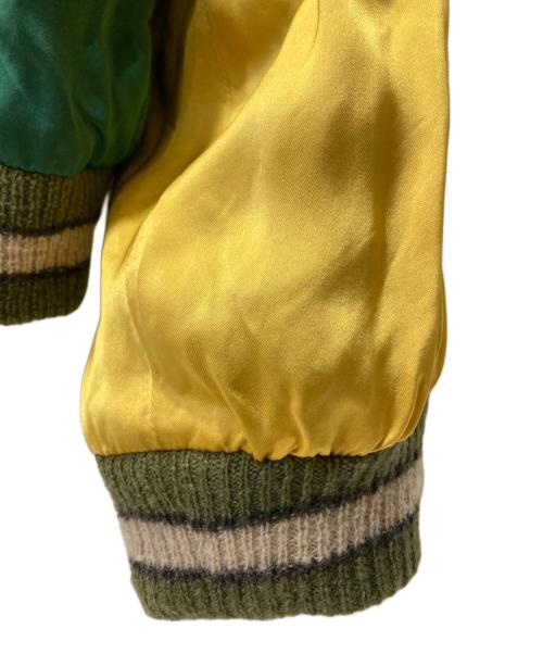 TAILOR TOYO（テーラー東洋）TAILOR TOYO (テーラー東洋) 1950s Style Acetate Souvenir Jacket グリーン×ブラック サイズ:特々大の古着・服飾アイテム