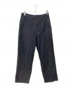 CIOTAシオタ）の古着「スビンコットンバックサテンベイカーパンツ」｜ブラック