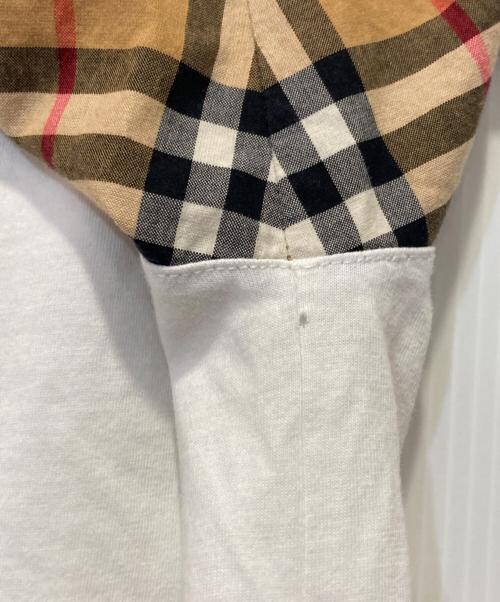 BURBERRY（バーバリー）BURBERRY (バーバリー) 切替カットソー ホワイト サイズ:XSの古着・服飾アイテム