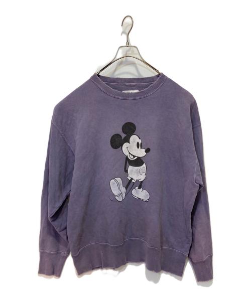 ANCELLM（アンセルム）ANCELLM (アンセルム) 23AW MICKEY PRINT DAMAGE SWEAT パープル サイズ:3の古着・服飾アイテム
